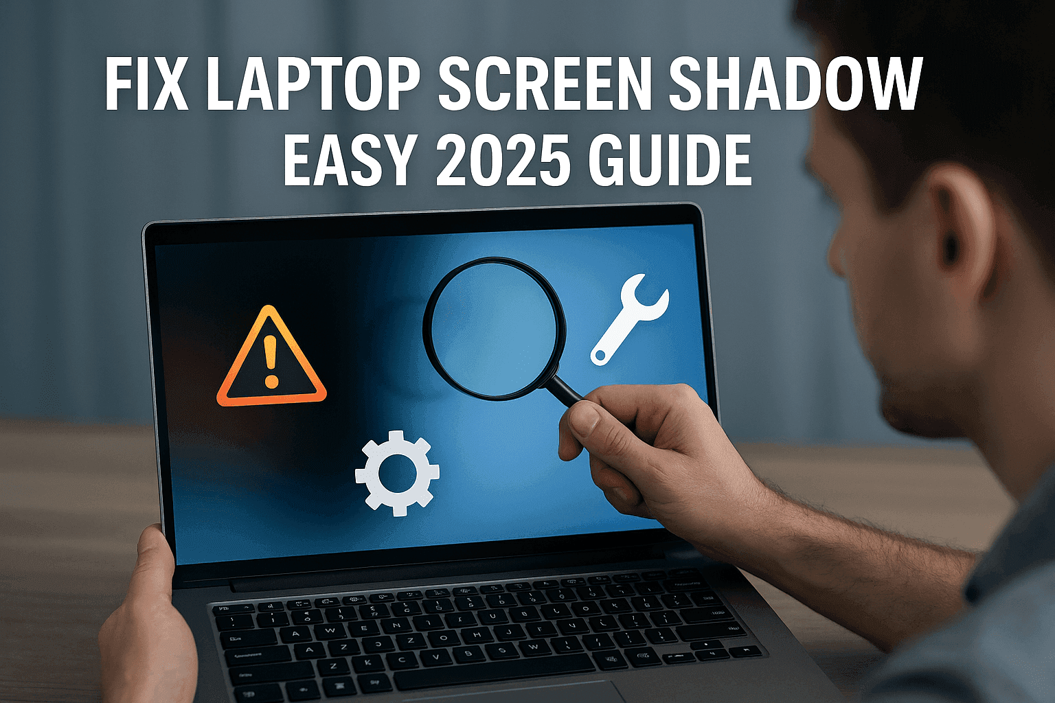 Fix shadow on laptop screen