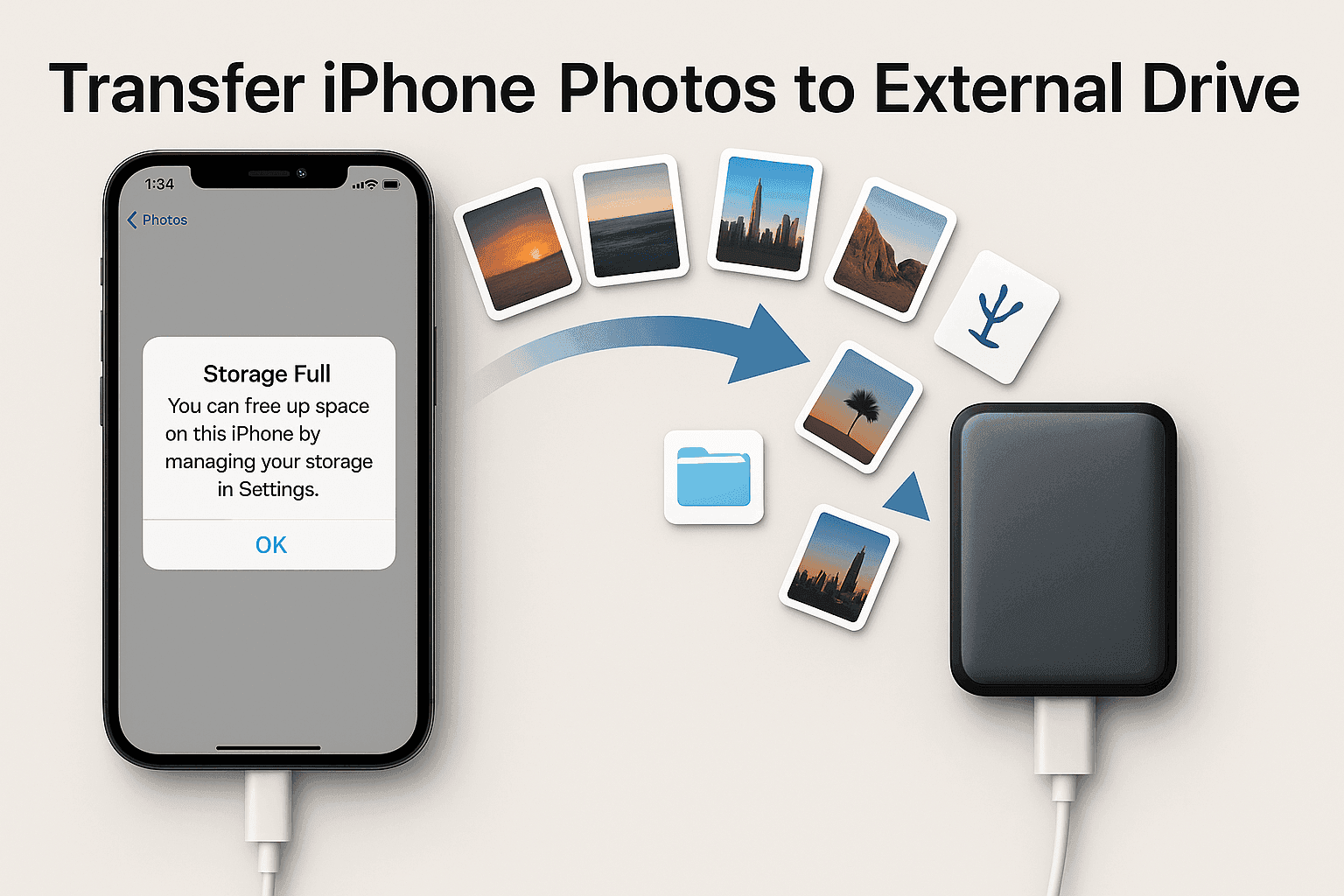 How to Transfer Photos from iPhone to External Drive: Guide
